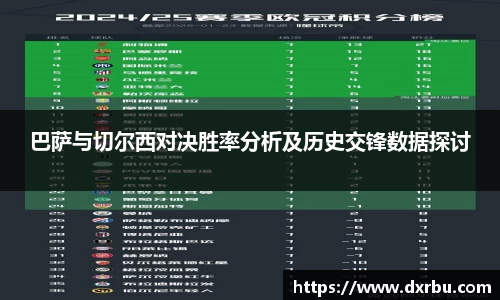 巴萨与切尔西对决胜率分析及历史交锋数据探讨