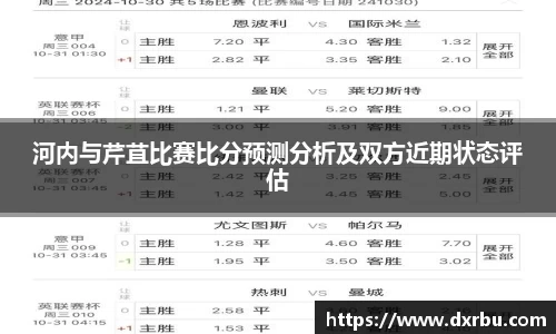 河内与芹苴比赛比分预测分析及双方近期状态评估